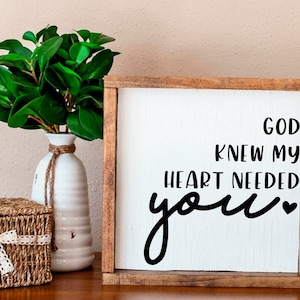 God Knew My Heart Needed You, Christian SVG, Wedding Anniversary Gift, PNG SVG cut file printable, Cricut and Silhouette, Digital Download