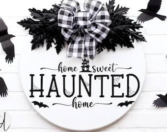 haunted house svg, halloween sign, spooky svg,  haunted house svg, happy halloween svg, trick or treat svg, farmhouse sign svg, dxf, png