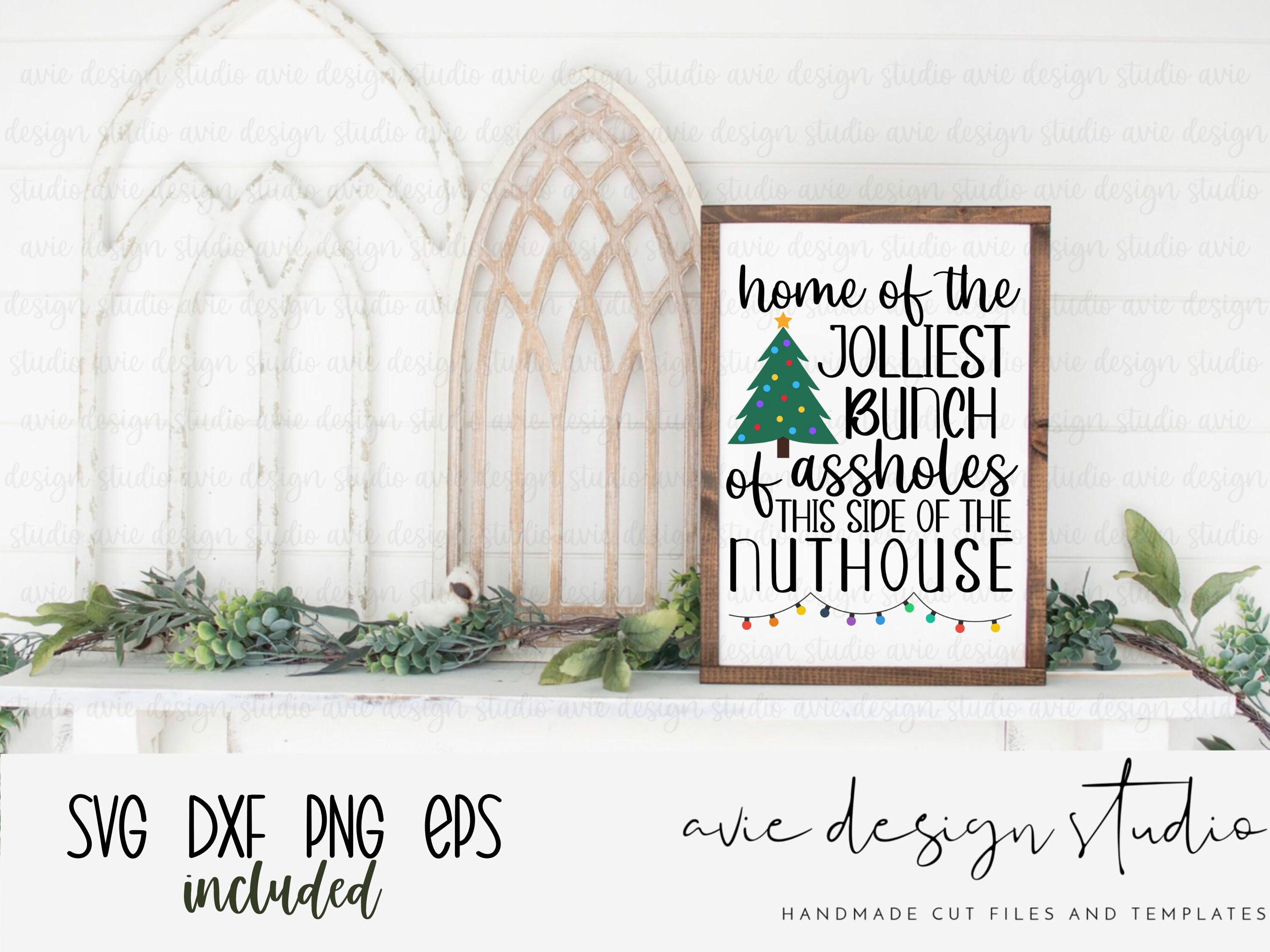 Home to the Jolliest Bunch SVG Holiday Svg Christmas  Etsy
