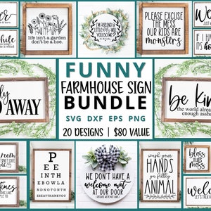 Funny Farmhouse Signs SVG Bundle , farmhouse sign svg, Door hanger svg, welcome sign svg, farmhouse svg, popular svg, digital download