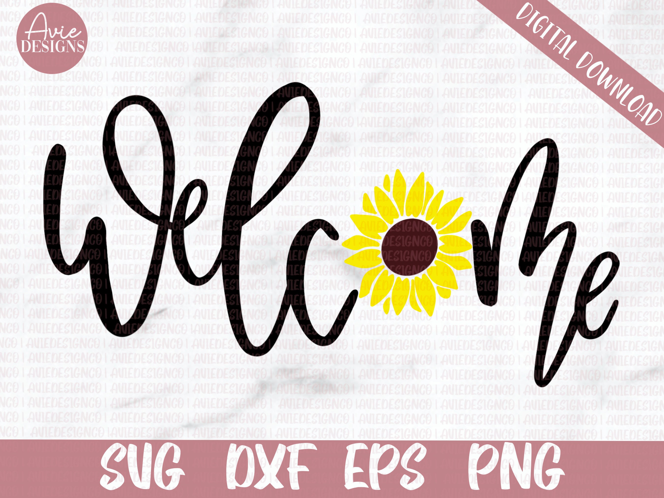 Sunflower svg welcome svg welcome sign svg porch sign svg | Etsy