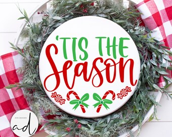 Tis The Season SVG | Christmas Candy SVG | Christmas Sign svg | Merry Christmas svg | Farmhouse Sign svg