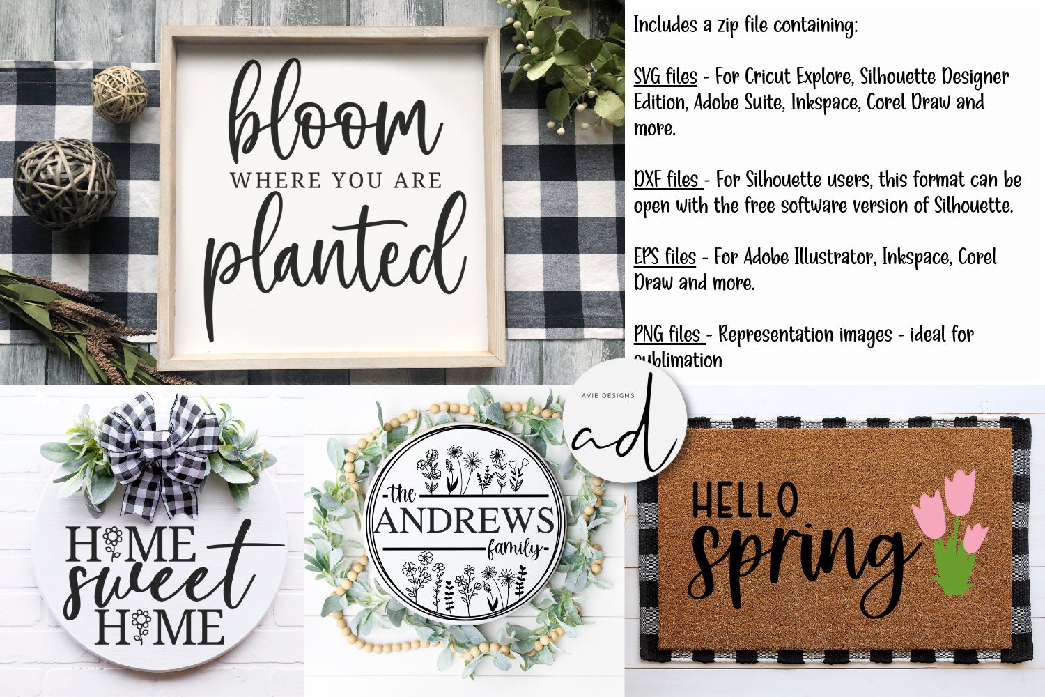 Spring House Svg Spring Svg Bundle, Farmhouse Svg Bundle, Farmhouse Svg, Spring Svg ...