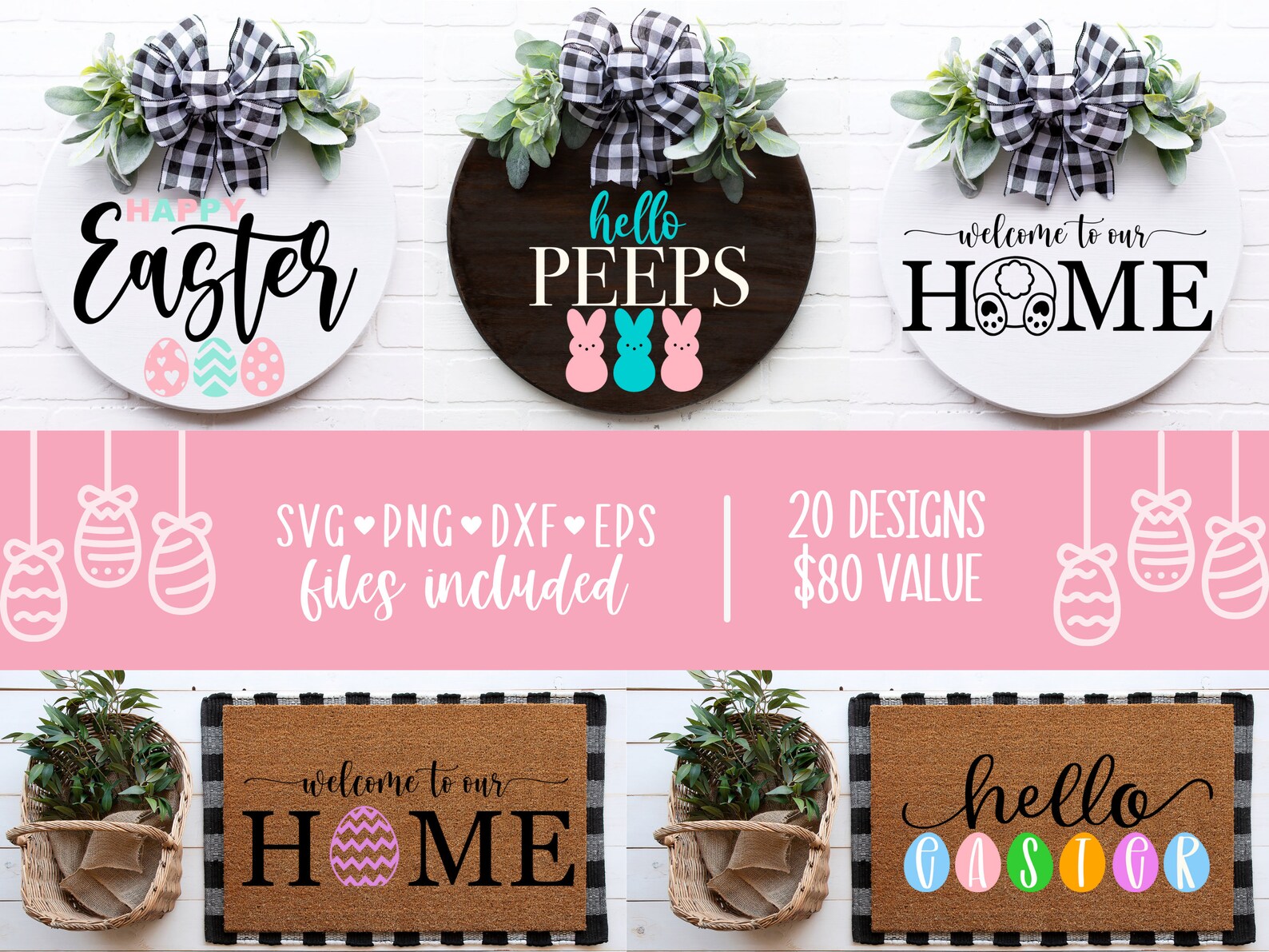 Easter Sign Svg Bundle Easter Farmhouse Svg Farmhouse Svg Etsy