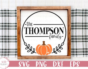 Pumpkin monogram wreath, last name monogram svg, family monogram svg, fall monogram wreath, farmhouse monogram, svg, png, eps, DXF