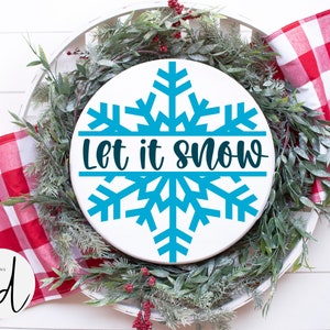 Let it snow svg | Farmhouse Christmas Svg | Christmas Sign svg | Merry Christmas Svg | Christmas svg | Holiday Sign svg | svg dxf eps png