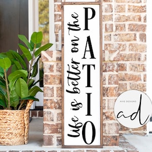 La vita è migliore nel patio in formato SVG /Benvenuti nel nostro patio in formato Svg / Segnaletica per portico in formato Svg / Segnaletica verticale in formato Svg / Patio in formato Svg / Estate in formato Svg / Fattoria in formato Svg