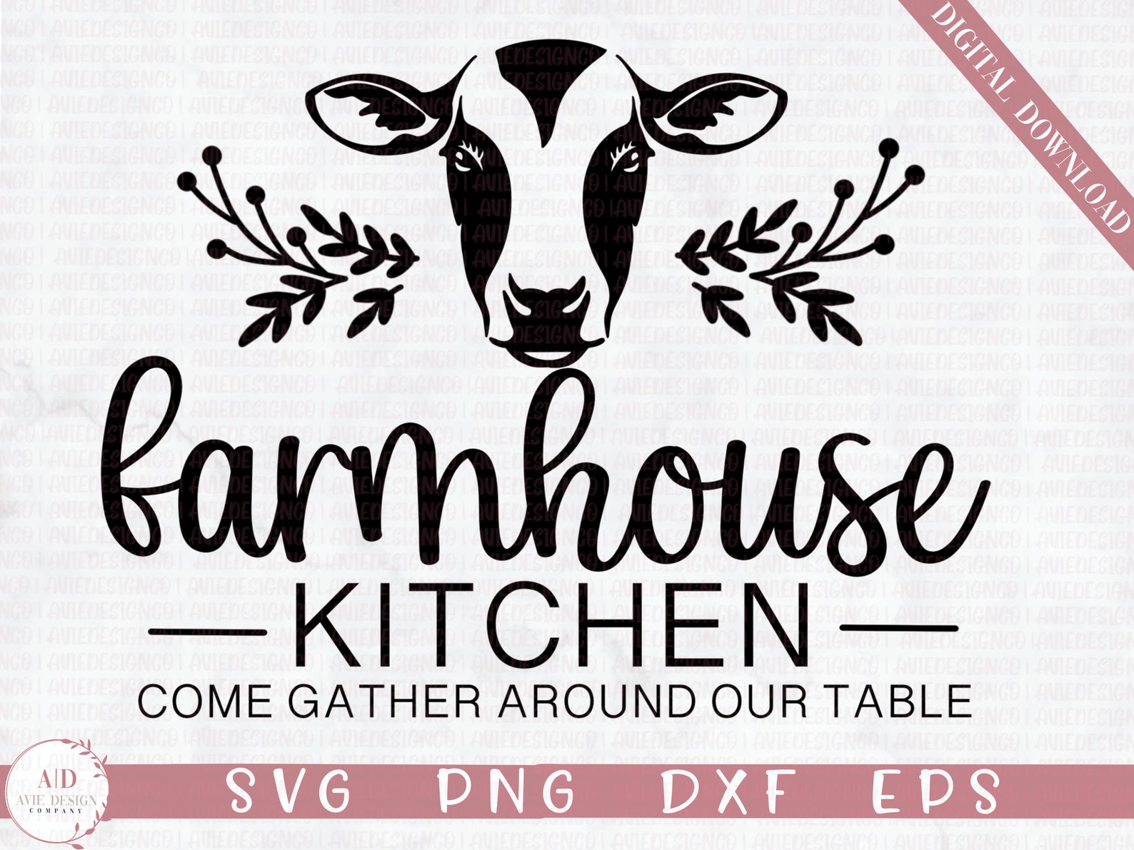 Farmhouse kitchen svg cow svg farmhouse svg png DXF eps | Etsy
