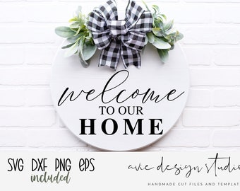 Welcome sign svg | Farmhouse Round Sign svg | farmhouse welcome door sign svg | home sweet home | svg files for cricut