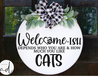 Welcome svg, cat svg, farmhouse sign svg, door hanger svg, door sign svg, popular svg, welcome sign svg, welcome home svg, welcome svg png