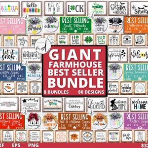 GIANT Best Seller Bundle | Svg Bundle | Farmhouse Sign Svg | Farmhouse ...