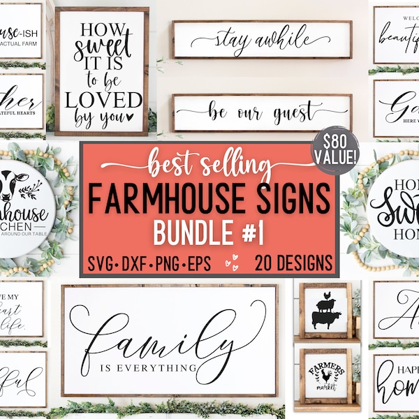 Farmhouse Sign Svg Bundle. Farmhouse Quotes Svg Bundle, Family Quote Svg, farmhouse sign svg, Home Decor Svg, farm Svg, digital download