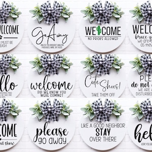 Funny Round Signs SVG Bundle , Round SVG Files, Door hanger svg, welcome sign svg, farmhouse sign svg, popular svg,digital download,BUNDLE 2 image 2