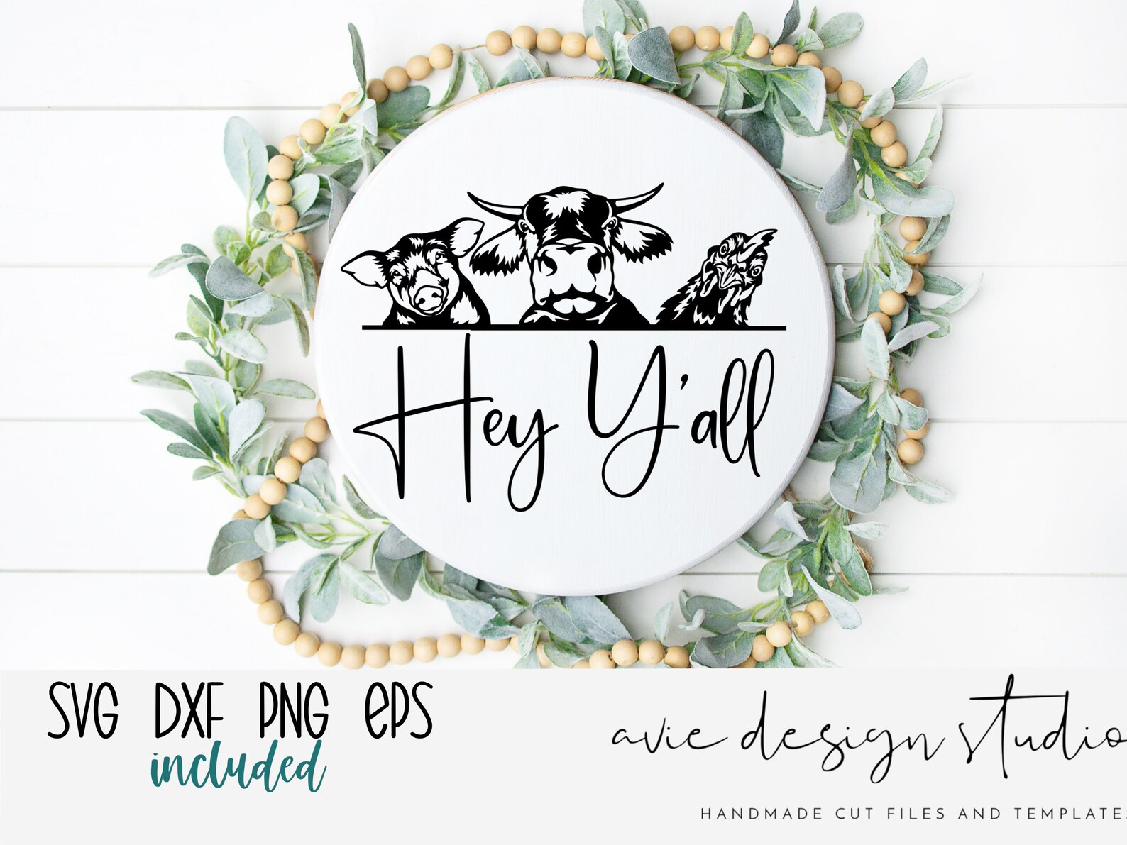 Hey Y'all Svg, , Door Hanger Svg, Farm Animals Svg, Farmhouse Sign Svg ...