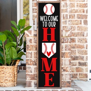 Welcome to our home | Baseball Sign svg | Baseball Decor svg | Baseball Svg | Porch Sign svg | Farmhouse Sign svg | Welcome Svg | Home Svg
