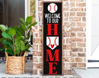 Welcome to our home | Baseball Sign svg | Baseball Decor svg | Baseball Svg | Porch Sign svg | Farmhouse Sign svg | Welcome Svg | Home Svg