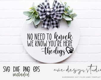 Welcome Sign SVG, welcome svg, dog svg, round wood sign SVG, door hanger svg, porch sign SVG, farmhouse sign svg