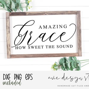 Amazing Grace svg| Grace Svg | Scripture svg | Bible Verse svg | Religious Svg | Jesus svg | Faith Svg | Popular svg | DXF | EPS | PNG