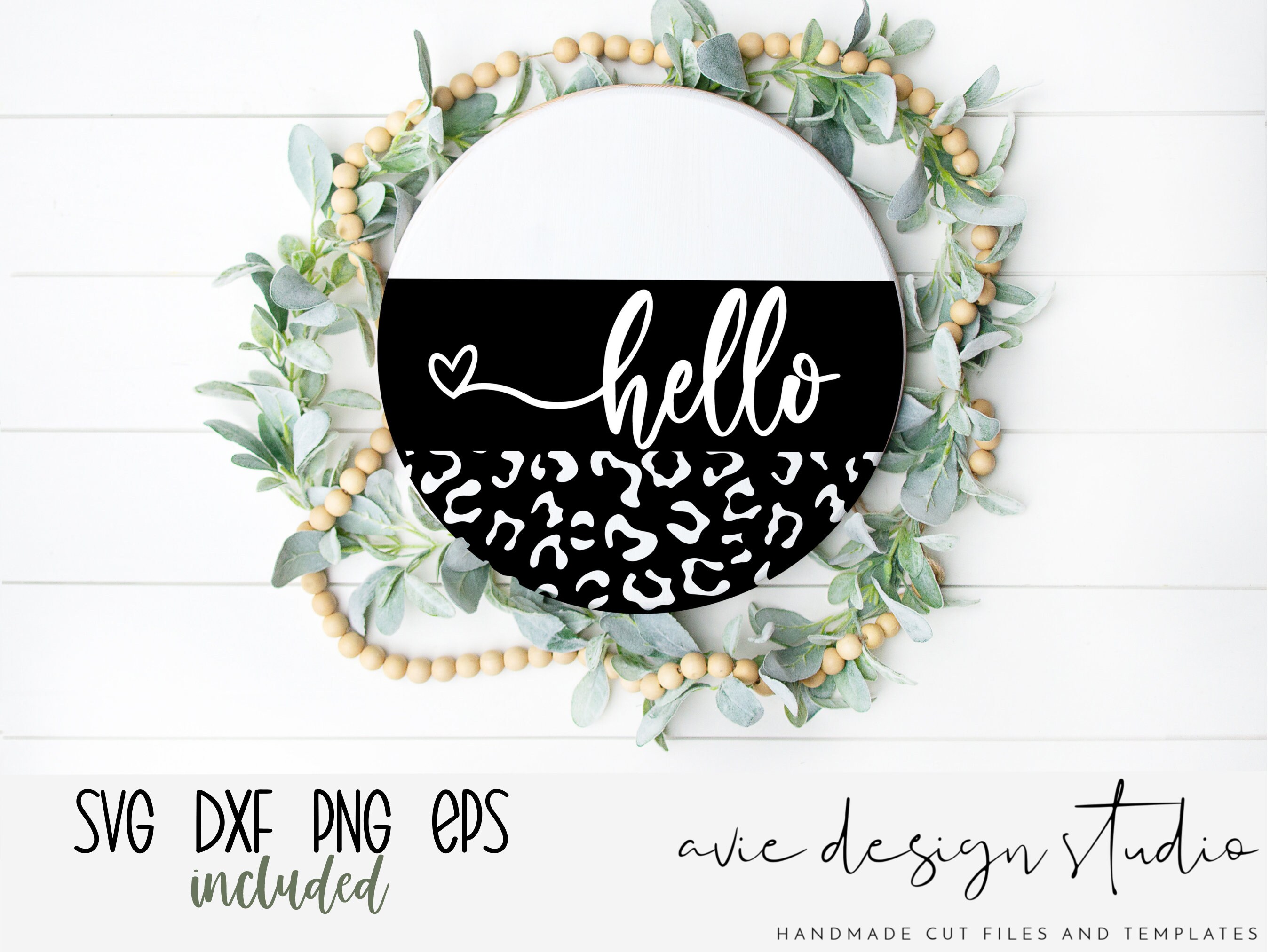 Hello Svg, Welcome Svg, Leopard Svg, Door Hanger Svg,welcome Svg Files ...