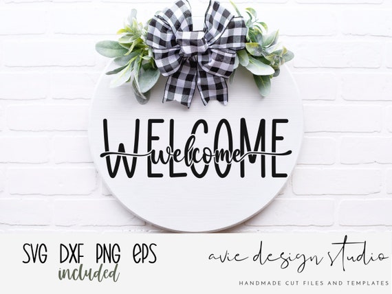 Welcome Sign Svg Farmhouse Round Sign Svg Farmhouse | Etsy