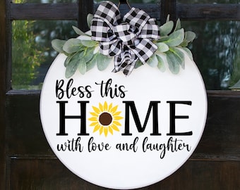 Bless this Home SVG | Modern Farmhouse SVG | Sign SVG | sunflower svg| Printable