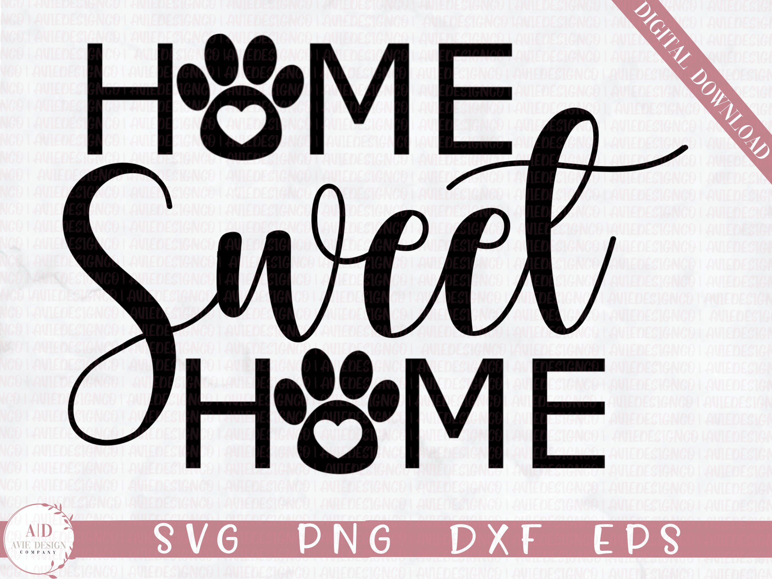 Zuhause süße Haus Svg Türaufhänger Svg Hund Svg Bauernhaus | Etsy