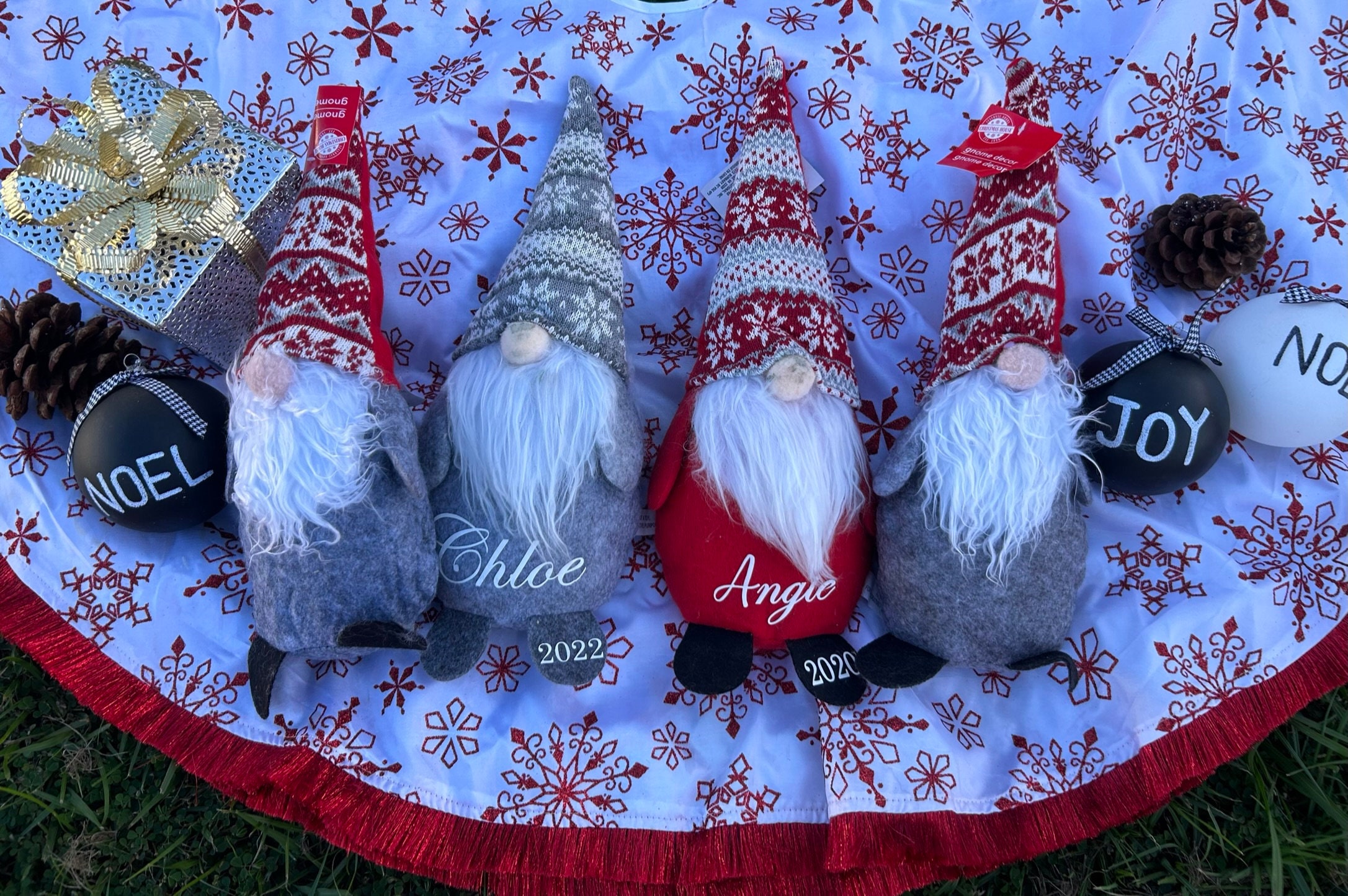 Personalized Christmas Gnomes With Names, Custome Gnomes for Decoration