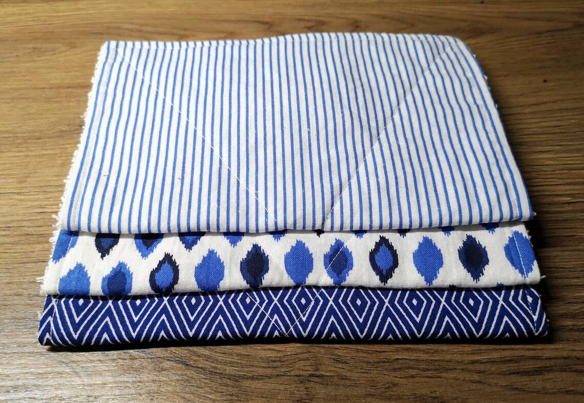 Dish cloths Unpaper towels handmade Flannel set of 3 Etsy
