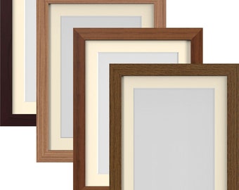 MODERN Photo Picture Poster Frames with Quality Ivory Mount