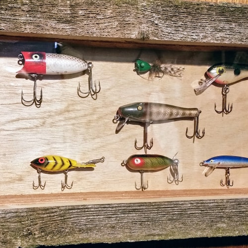 Vintage Fishing Lures Wall Art Etsy