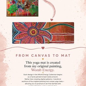 Floral Yoga Mat | Original Art | Non-Slip Yoga Mat | Colorful Art | FLOWER FLOW image 7