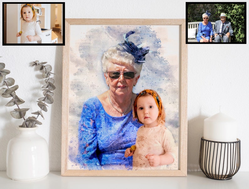 Combine photos, Merge pictures, Add person or people to photo, Add deceased loved one to photo, Custom family portrait, Mother's Day gift image 5