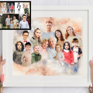 Combine photos, Merge pictures, Add person or people to photo, Add deceased loved one to photo, Custom family portrait, Mother's Day gift image 2
