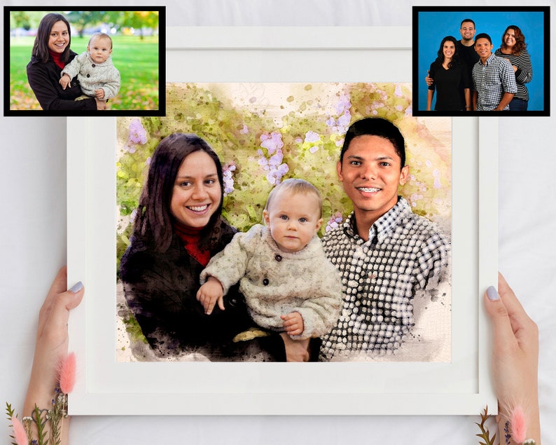 Combine photos, Merge pictures, Add person or people to photo, Add deceased loved one to photo, Custom family portrait, Mother's Day gift image 3