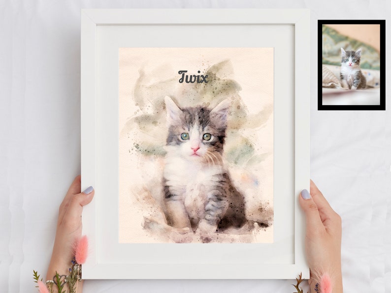 Cat Lover Cat Portrait Custom Cat Portrait Pet Portrait Custom Cat Painting Custom Cat Portrait Custom Pet Portrait Pet Memorial Art Collectibles Painting Delage Com Br