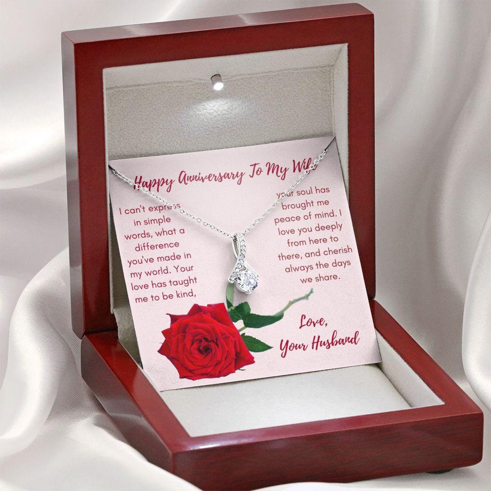 Anniversary Gift Happy Anniversary Gift Gift Necklace with Etsy