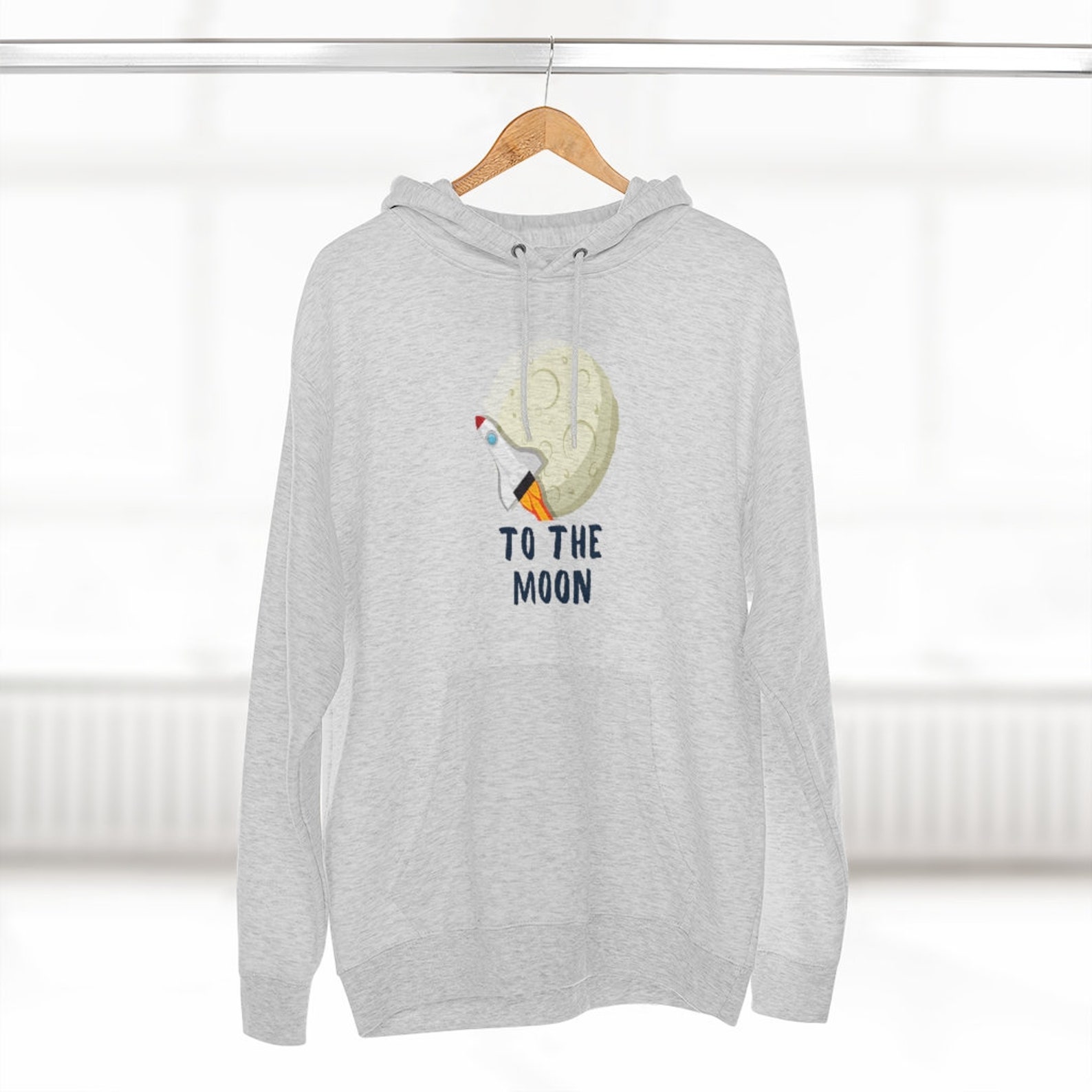 To the Moon Hoodie Premium To The Moon Pullover Hoodie Etsy