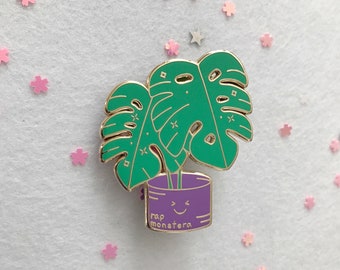 Rap Monstera Enamel Pin, Metal Badge, Kpop Merch, BTS Gift, Kpop