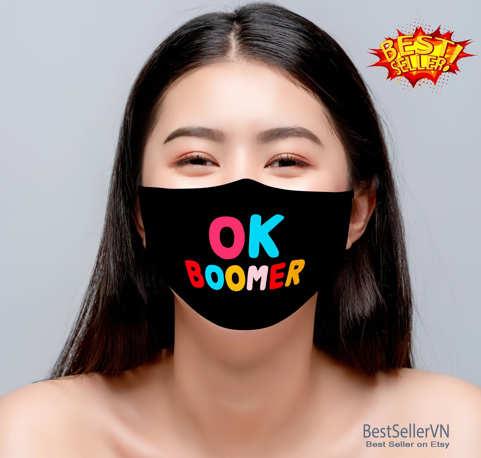 Ok boomer Face Mask Optional 2 filters Printed handmade Etsy