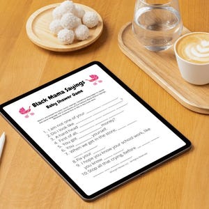 Black Mama Sayings Baby Shower Game