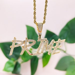 Pingente inicial de letras de pincel personalizado, colar com placa de identificação personalizada, corrente com nome, joias e acessórios personalizados, presente de aniversário para crianças
