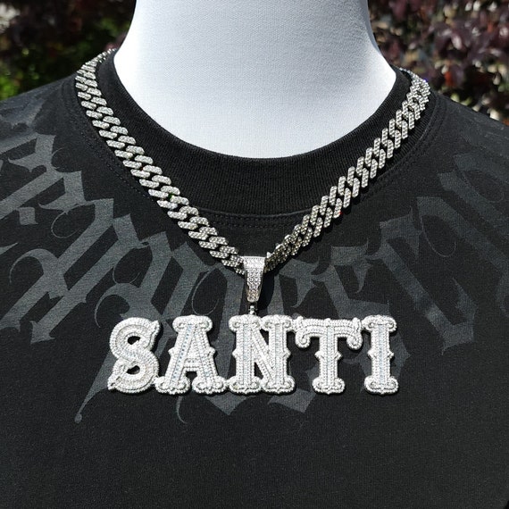 Iced out name plate deals