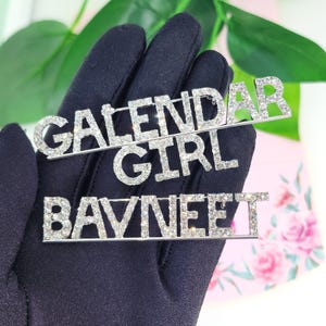 Pins de texto PERSONALIZADOS, broche com nome brilhante, pin de lapela com letras personalizadas, pins com suas próprias palavras, acessórios exclusivos para seu boné/bolsa/jeans...