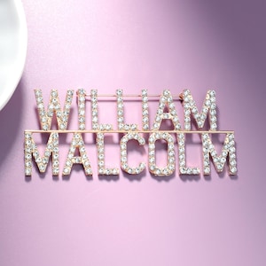 Custom Nameplate Lapel Pins, Custom Pins For Team Members, Custom Name Badge, Personalised Anniversary Gifts, Bling Evning Party Accessories