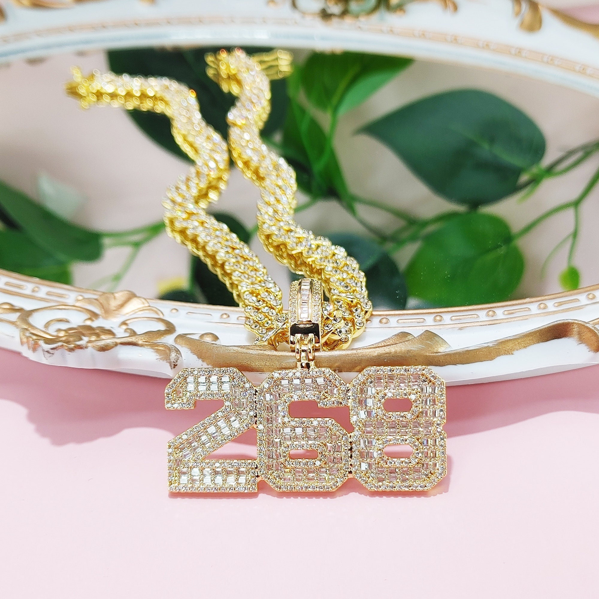 14k Gold Number 23 Gold Pendant Personalized Number, Year, Date