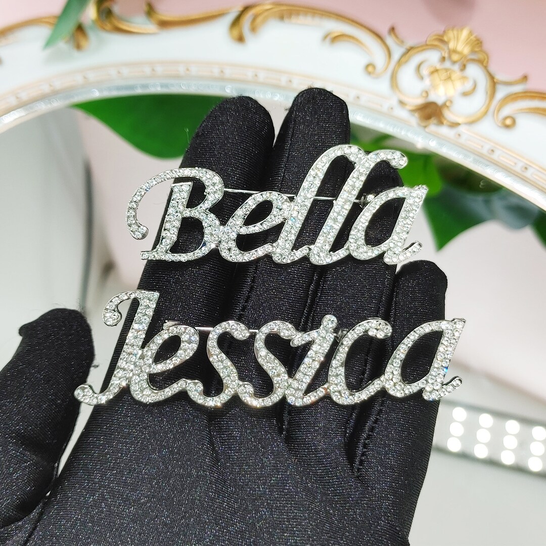 CUSTOM Name Lapel Pin, Nameplate Brooch Pin, Personalised Gift for Her ...