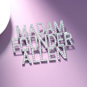 Customised Staked Words Brooch, Sparkling Quote Words Lapel Pin, Personalized Letters Pin, Anniversary Jewelry Gift, Team Members Gift