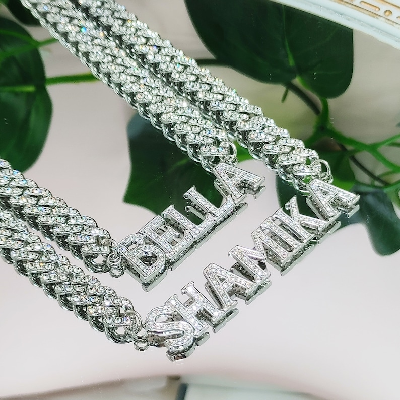 Custom Name Plate Necklace, Personalized Namepalte, Nickname Necklace ...