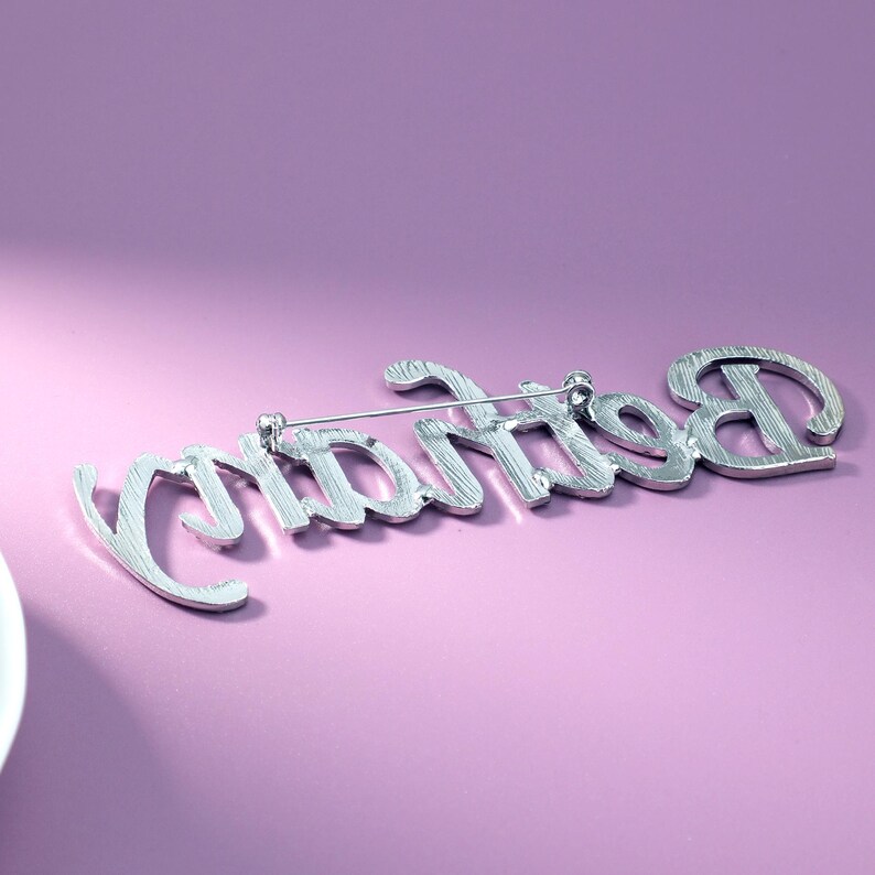 Pin Wording Custom Bling Word Pin, Personalized Name Lapel Pin, Handmade Monogram ...