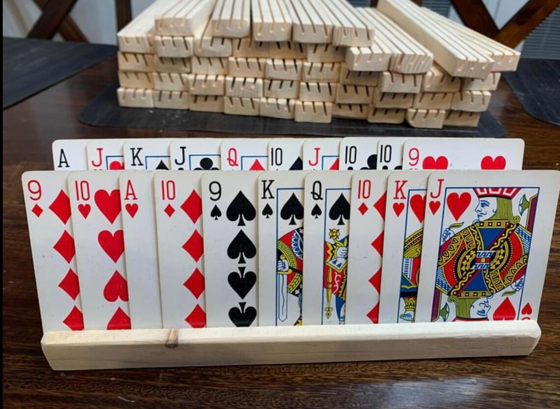 Handmade Wooden Playing Card Holders Etsy